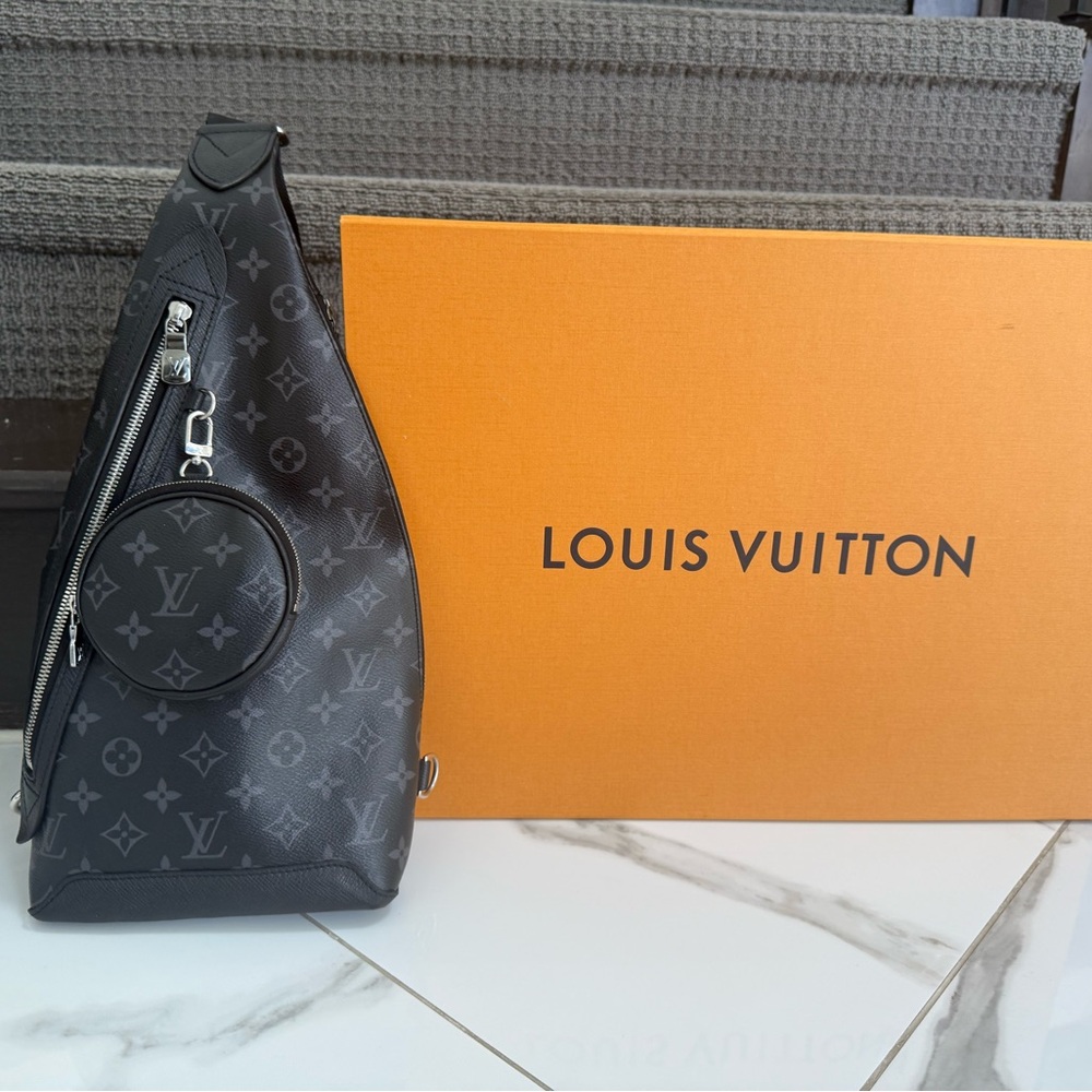 Louis Vuitton Black Monogram Pouch Bag
